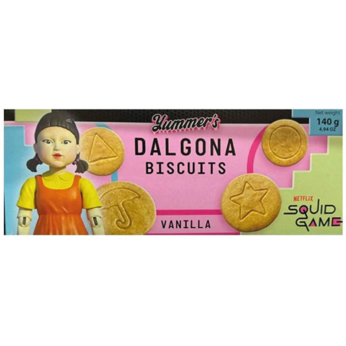 Cooki Yummers Squid Game Vanilla Dalgona Biscuits 140g