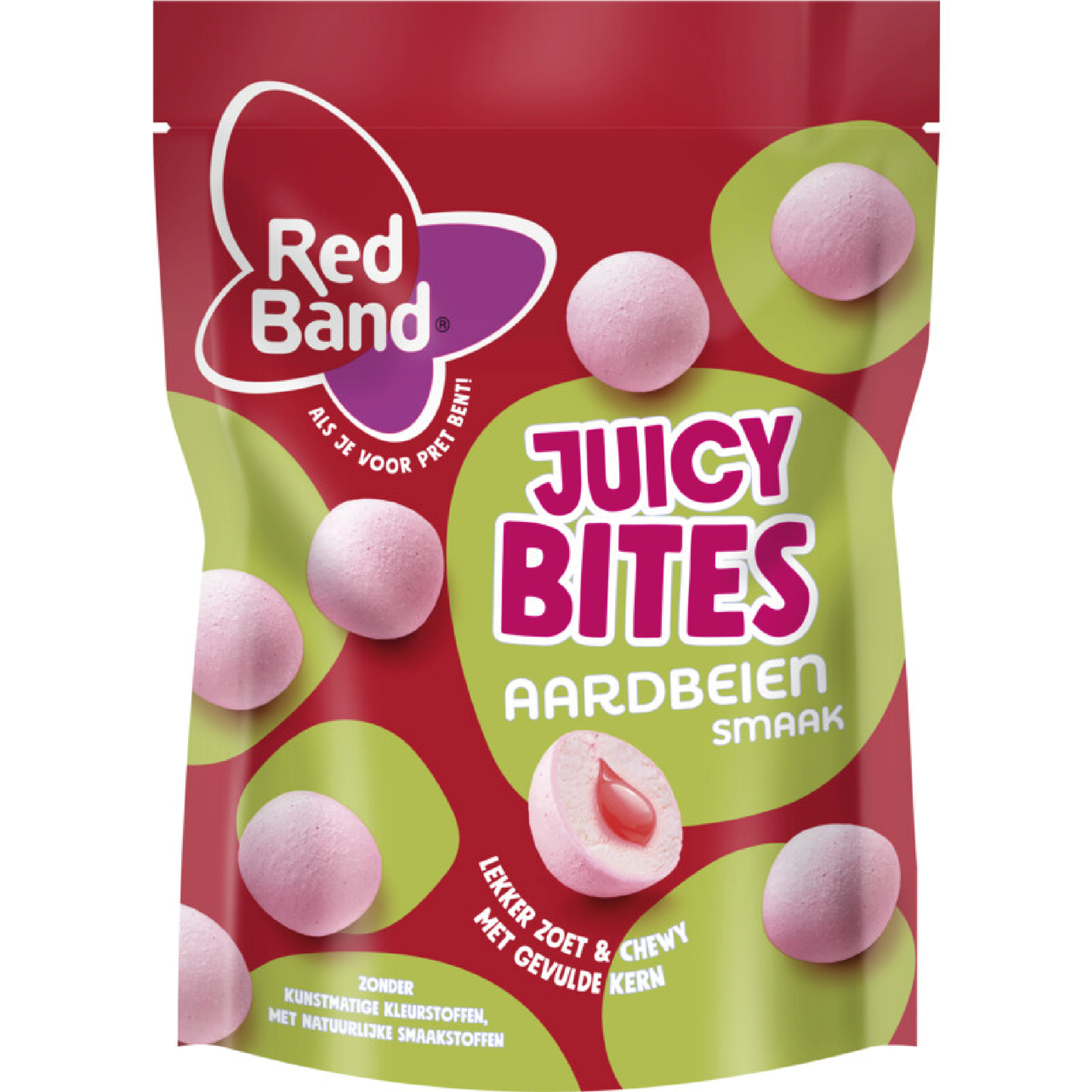 Red Band Juicy Bites Aardbeiensmaak 145g