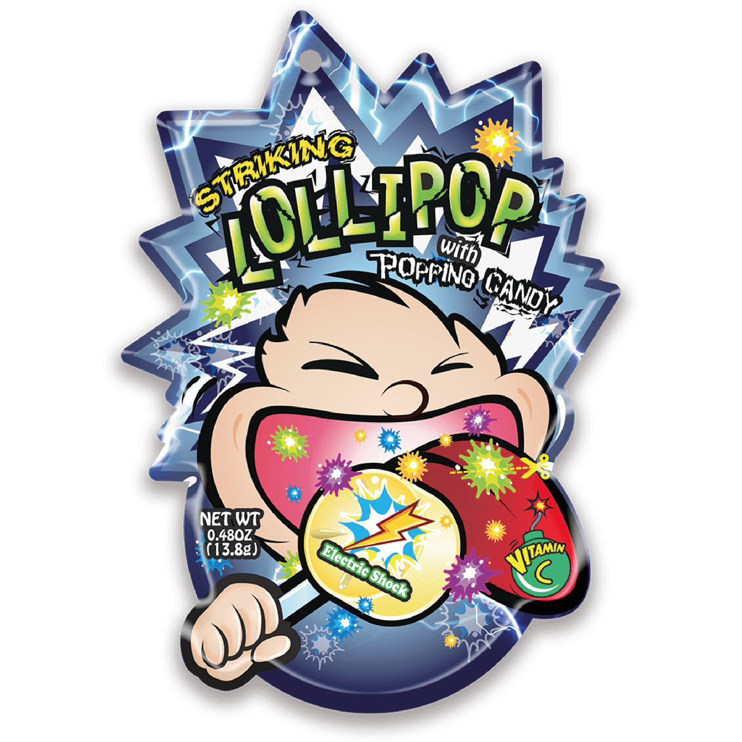 Striking Lollipop with Popping Candy Electric Shocks 13.8g