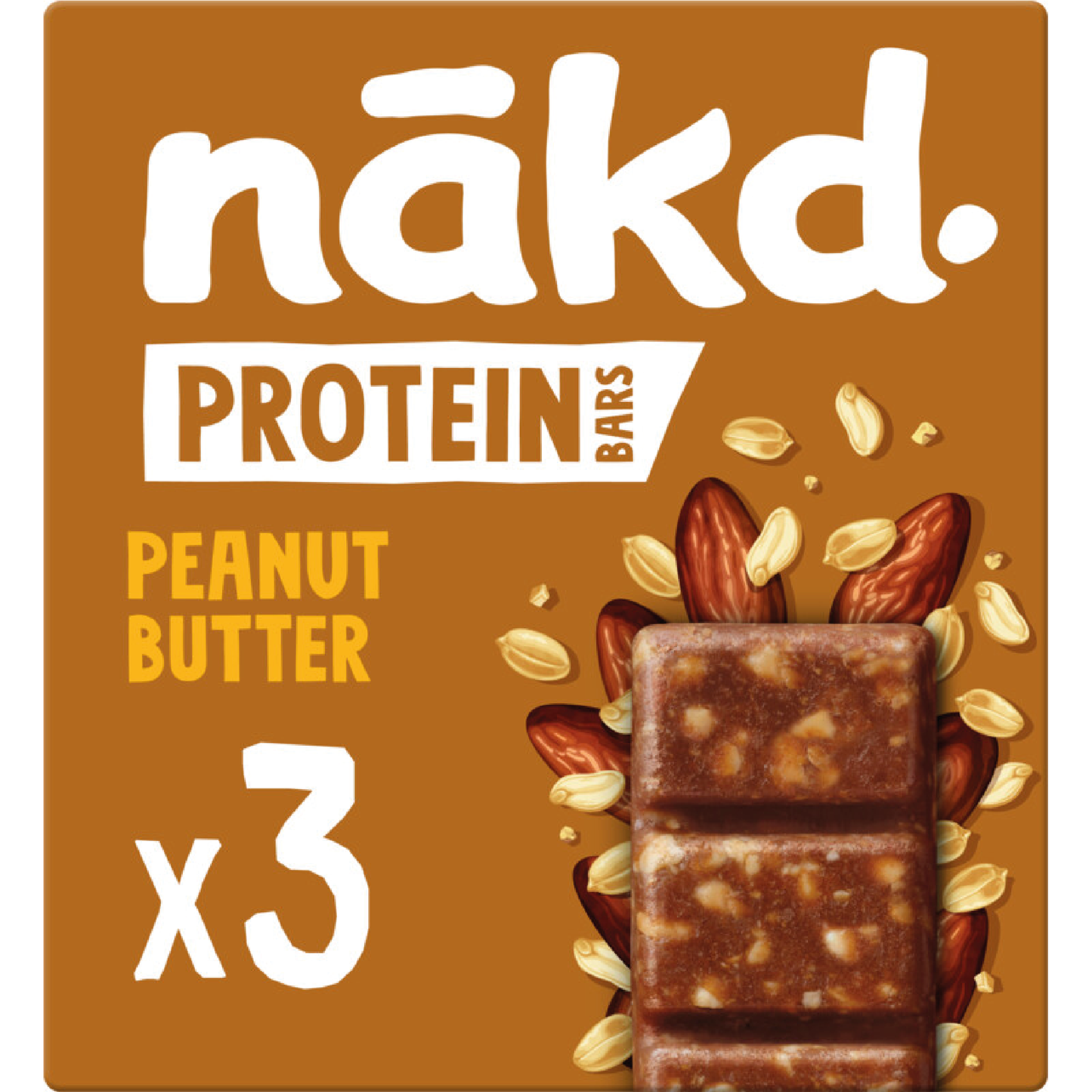 Nakd. Protein Bars Peanut Butter 3 stuks