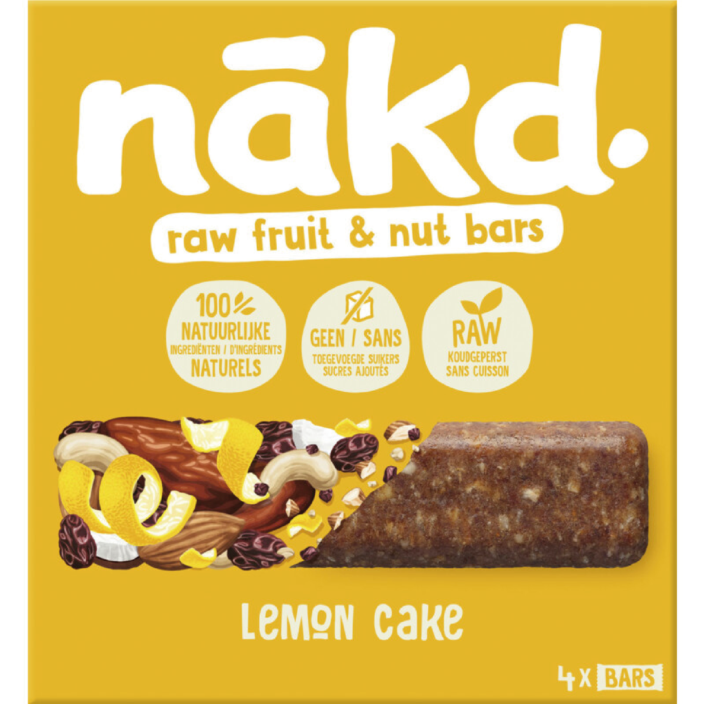 Nakd. Lemon Cake Bars 4 stuks