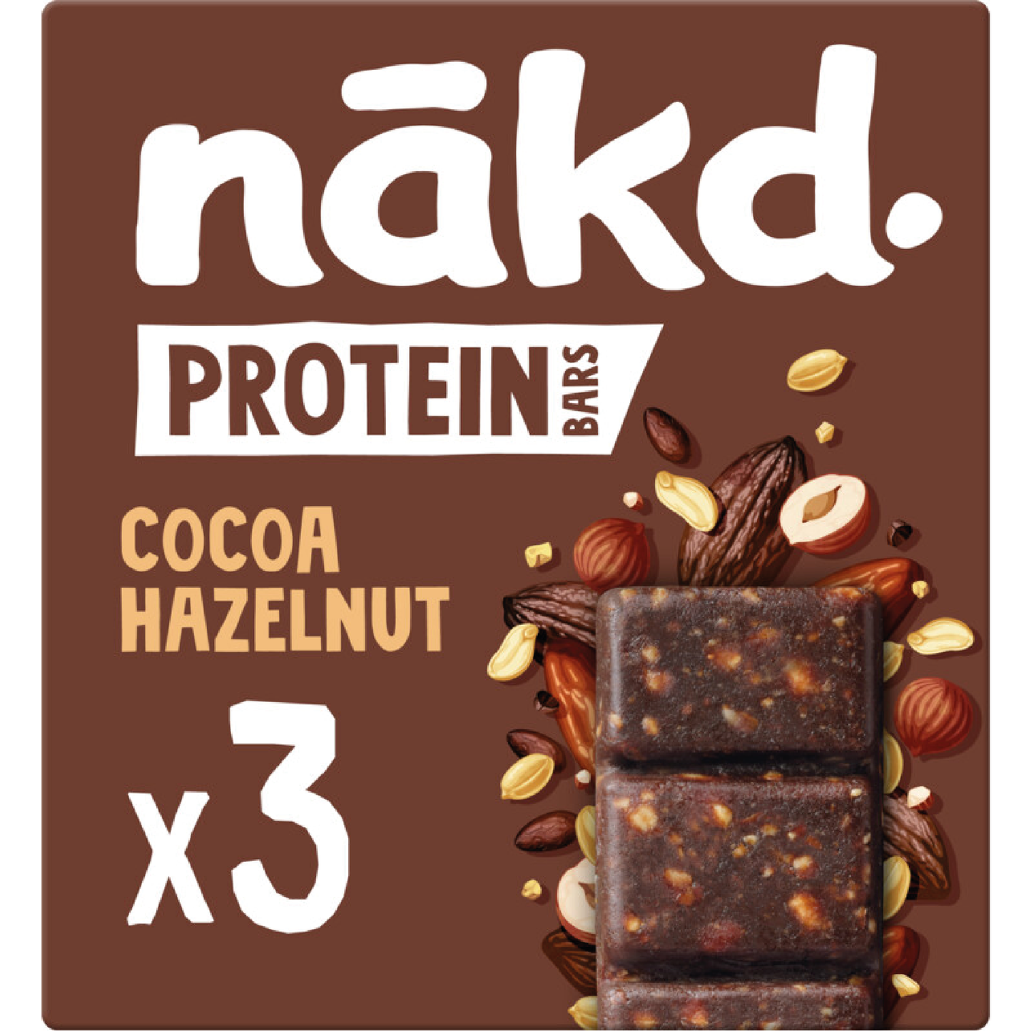 Nakd. Protein Bars Cocoa Hazelnut 3 stuks