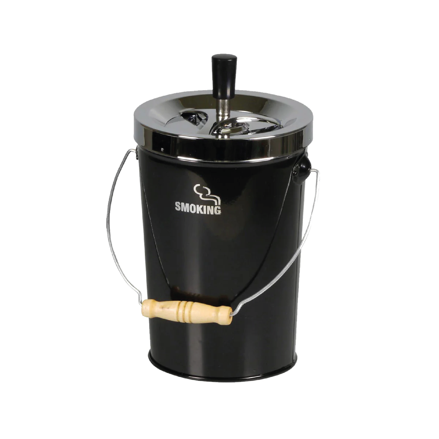 Bucket Spinning Ashtray Black 14cm