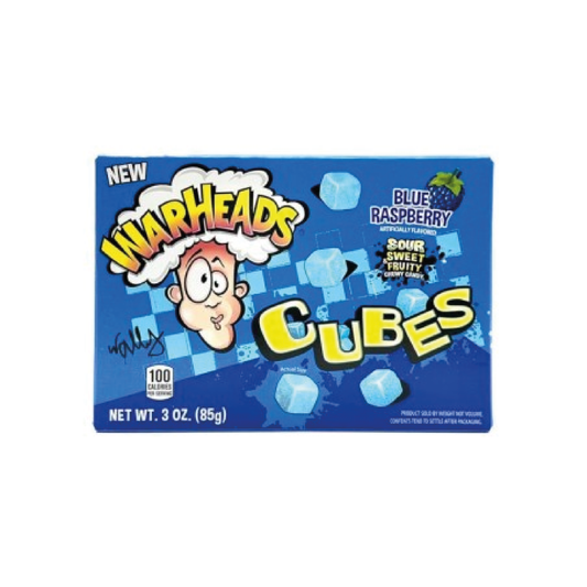 Warheads Blue Raspberry Cubes 85g
