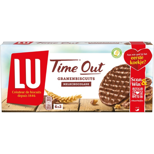 Lu Time Out Granenbiscuits Chocolade 195g