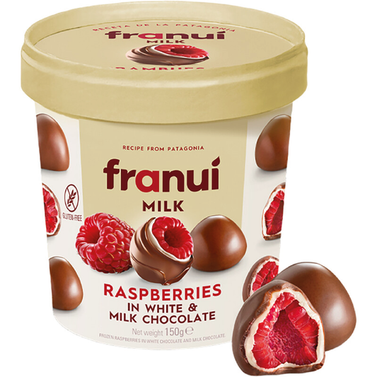 Franui Raspberries White & Milk Chocolate 150g