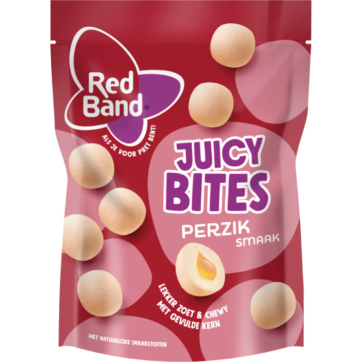 Red Band Juicy Bites Perzik 145g