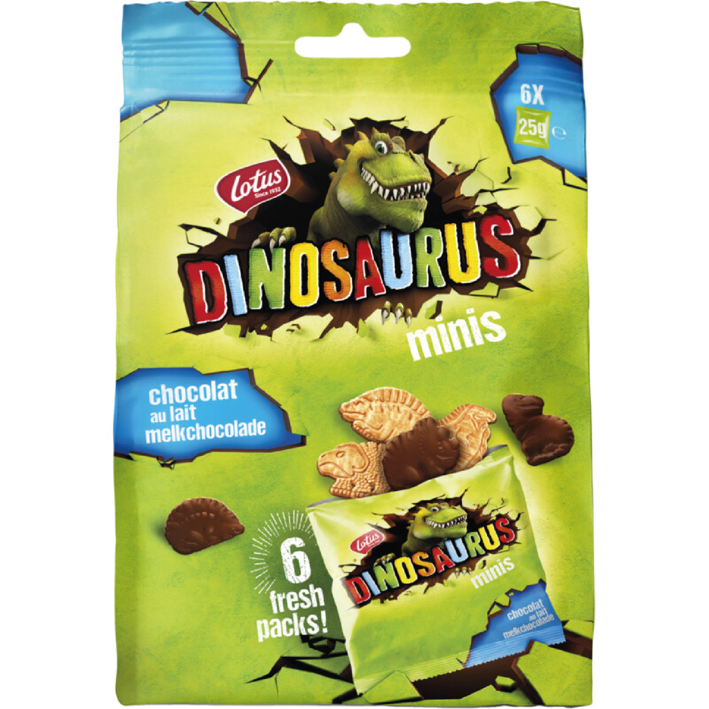 Lotus Dino Mini Chocolade 150g