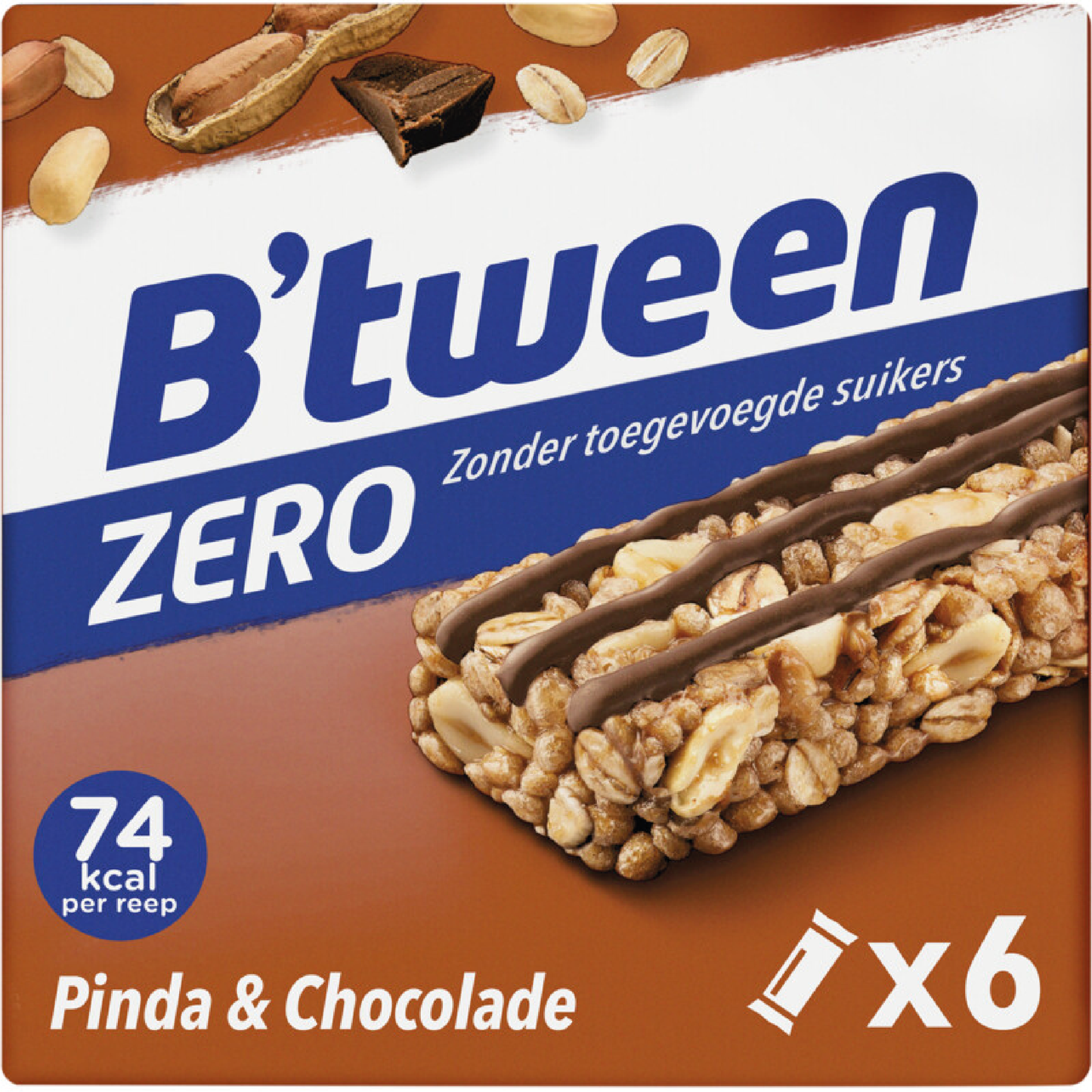 Hero B'tween Mueslireep Zero Pinda Chocolade 120g