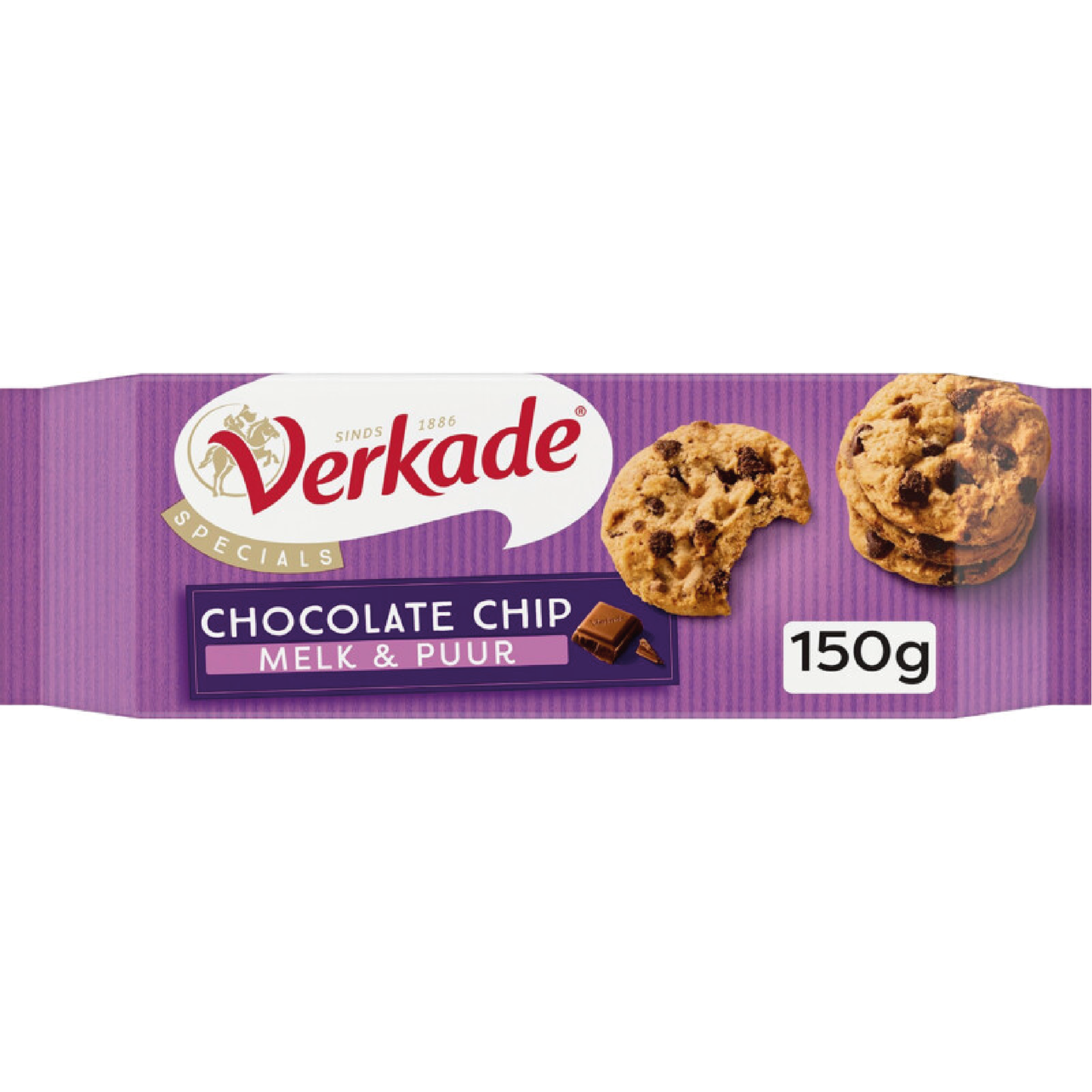 Verkade Chocolate Chip Melk & Puur 150g