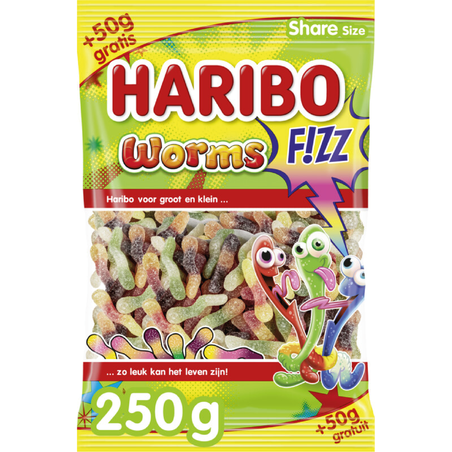Haribo Worms Fizz 250g